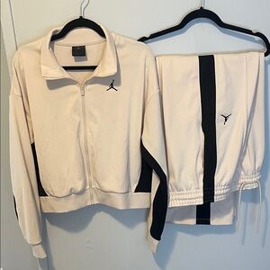 Jordan Cream and Black Women's Tracksuit